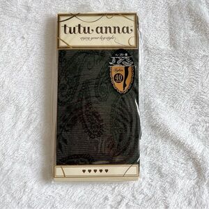 Brand New jfashion tutuanna paisley pattern black tights one size 40 Denier